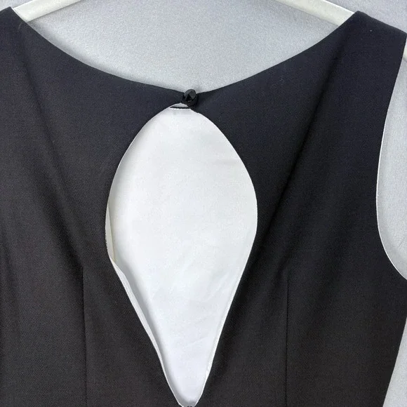 Alice + Olivia Sleeveless Peplum Dress Small  Black Wool Lined Wedding Party NWT - Picture 7 of 15